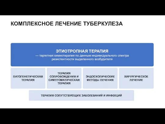 КОМПЛЕКСНОЕ ЛЕЧЕНИЕ ТУБЕРКУЛЕЗА ЭТИОТРОПНАЯ ТЕРАПИЯ — таргетная химиотерапия по данным индивидуального спектра