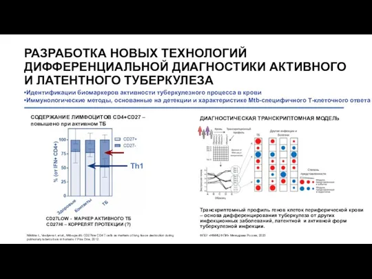 РАЗРАБОТКА НОВЫХ ТЕХНОЛОГИЙ ДИФФЕРЕНЦИАЛЬНОЙ ДИАГНОСТИКИ АКТИВНОГО И ЛАТЕНТНОГО ТУБЕРКУЛЕЗА ДИАГНОСТИЧЕСКАЯ ТРАНСКРИПТОМНАЯ МОДЕЛЬ