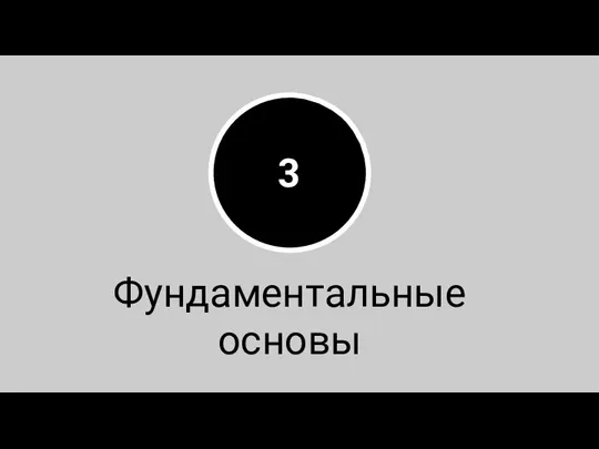 3 Фундаментальные основы