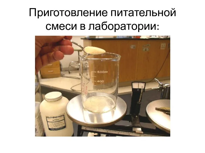 Приготовление питательной смеси в лаборатории: