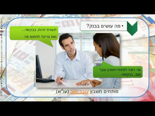 צילום: Gettyimages פותחים חשבון עובר ושב (עו"ש) תעודת זהות, בבקשה... ואת צריכה