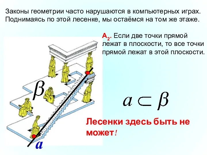 Законы геометрии часто нарушаются в компьютерных играх. Поднимаясь по этой лесенке, мы