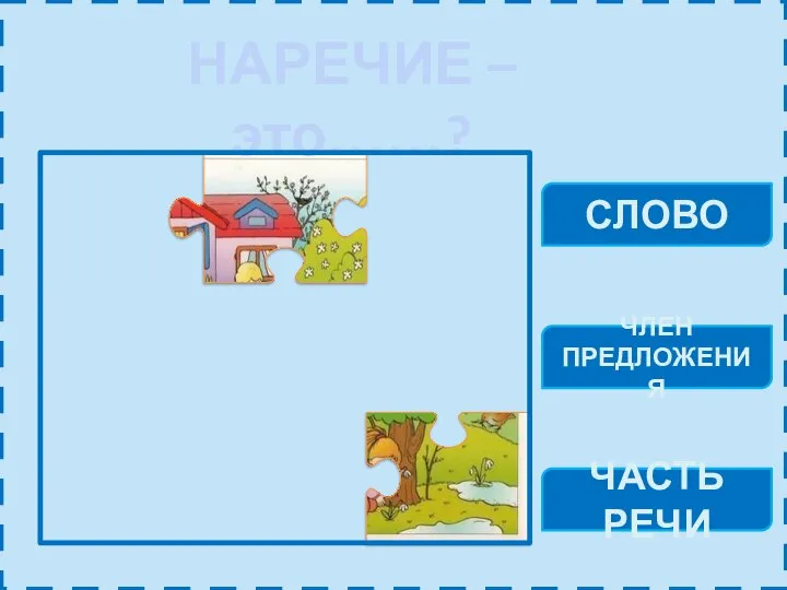 НАРЕЧИЕ – это……? СЛОВО ЧЛЕН ПРЕДЛОЖЕНИЯ ЧАСТЬ РЕЧИ