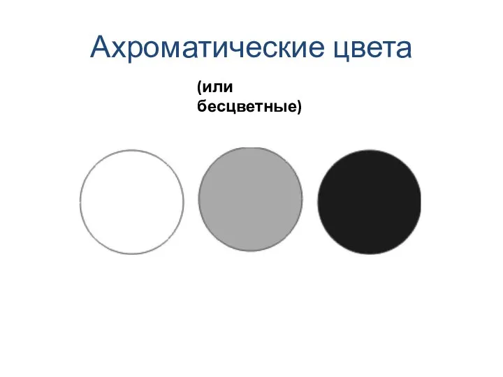Ахроматические цвета (или бесцветные)