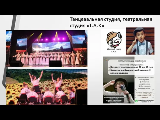 Танцевальная студия, театральная студия «Т.А.К»