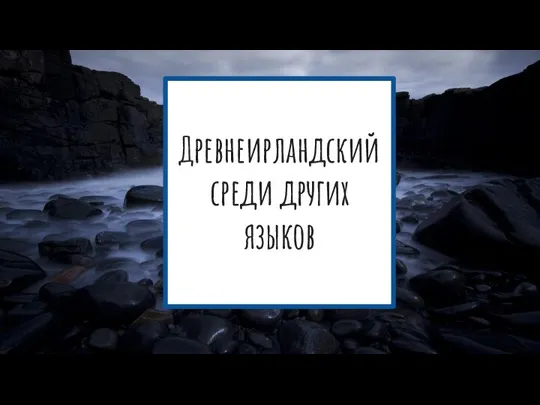 Древнеирландский среди других языков