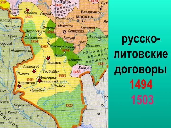 русско-литовские договоры 1494 1503