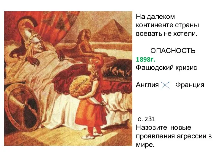 На далеком континенте страны воевать не хотели. ОПАСНОСТЬ 1898г. Фашодский кризис Англия