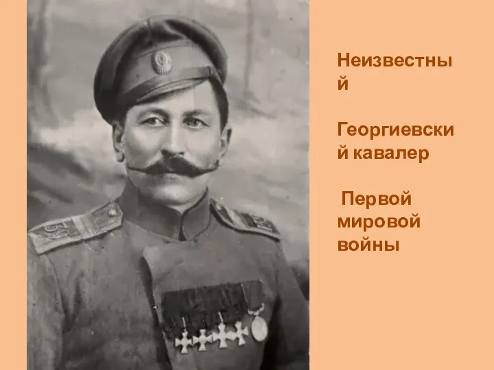 Неизвестный Георгиевский кавалер Первой мировой войны