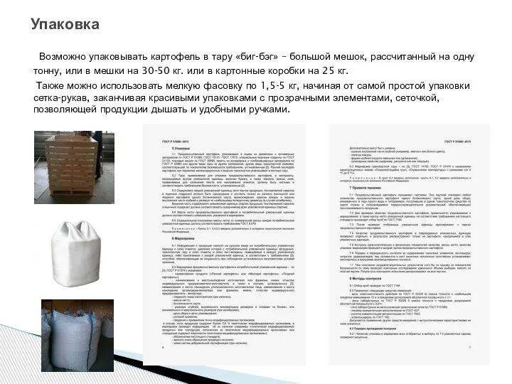 Возможно упаковывать картофель в тару «биг-бэг» – большой мешок, рассчитанный на одну