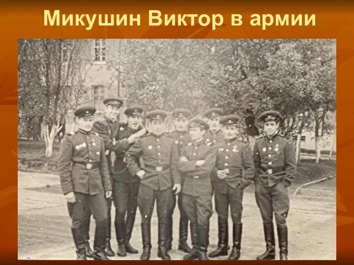 Микушин Виктор в армии