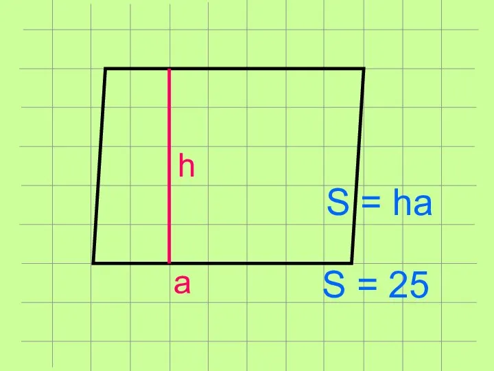 S = ha a h S = 25