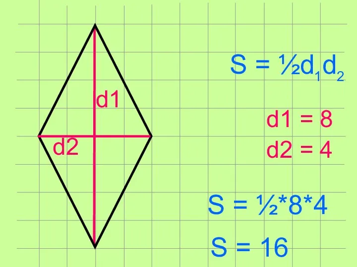 S = ½d d d1 d2 d1 = 8 d2 = 4