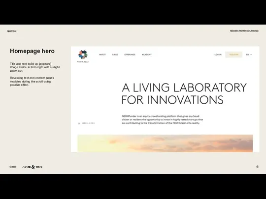 MOTION NEOM CROWD SOURCING Homepage hero Title and text build up [appears]