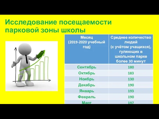 Исследование посещаемости парковой зоны школы