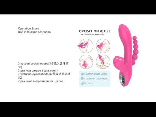 Operation & use Use in multiple scenarios 3 suction cycles modes(3个吸入循环模式) 3