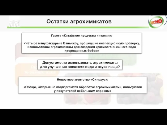 Остатки агрохимикатов Гарантия внешнего вида Повышение производительности Газета «Китайские продукты питания»: «Четыре