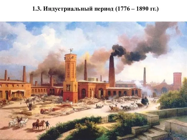 1.3. Индустриальный период (1776 – 1890 гг.)