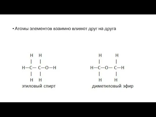 Атомы элементов взаимно влияют друг на друга