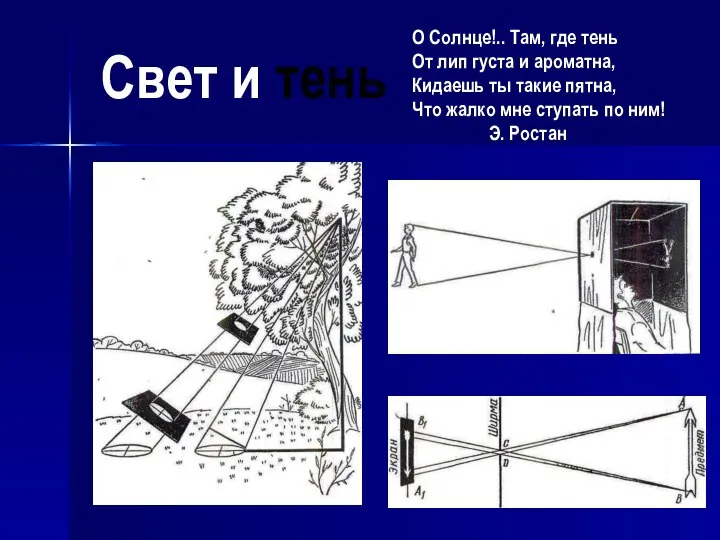 О Солнце!.. Там, где тень От лип густа и ароматна, Кидаешь ты