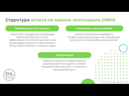 Структура отчета по оценке потенциала (HiPo)