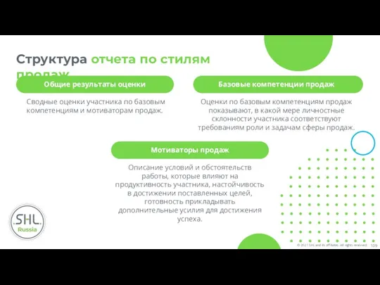 Структура отчета по стилям продаж