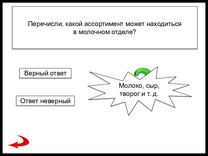 Перечисли, какой ассортимент может находиться в молочном отделе? Молоко, сыр, творог и