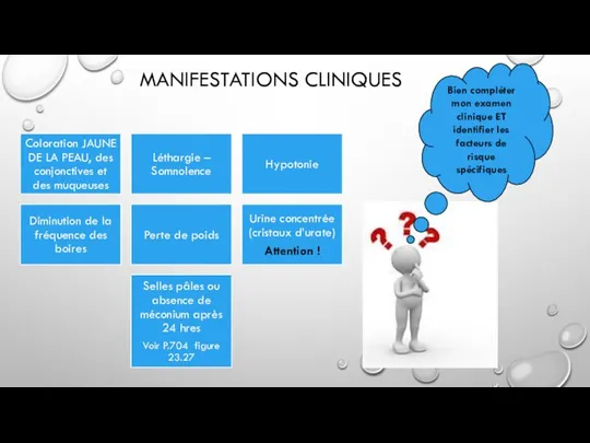 MANIFESTATIONS CLINIQUES Bien compléter mon examen clinique ET identifier les facteurs de risque spécifiques