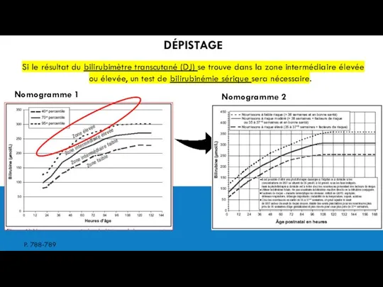 DÉPISTAGE Si le résultat du bilirubimètre transcutané (DJ) se trouve dans la