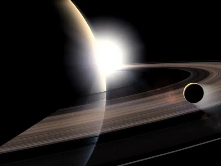 Особенности Сатурна Главная особенность - огромная система колец. Её ширина составляет почти