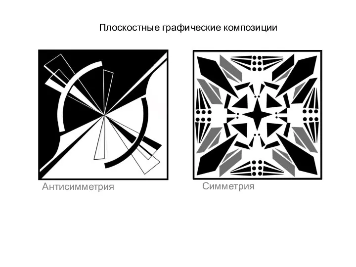 Симметрия Антисимметрия Плоскостные графические композиции