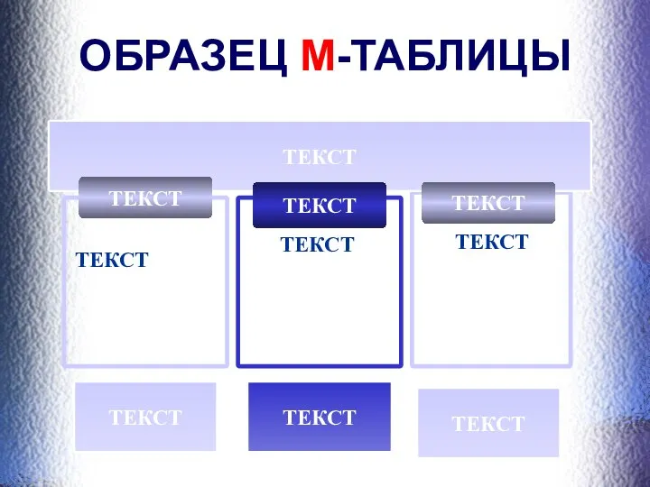 ОБРАЗЕЦ М-ТАБЛИЦЫ ТЕКСТ ТЕКСТ ТЕКСТ ТЕКСТ ТЕКСТ ТЕКСТ ТЕКСТ ТЕКСТ ТЕКСТ ТЕКСТ