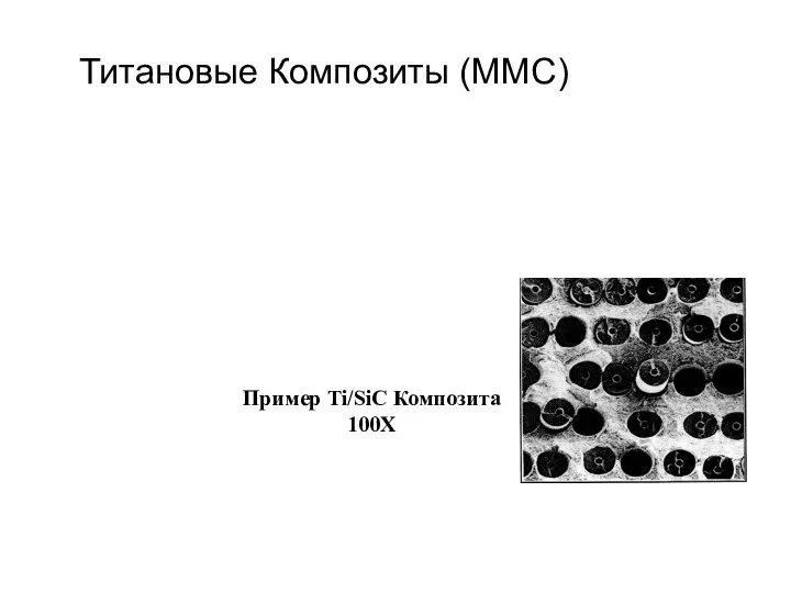 Титановые Композиты (MMC) Пример Ti/SiC Композита 100X