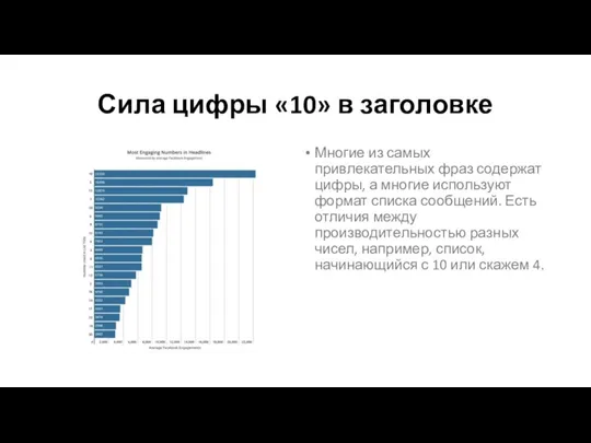 Сила цифры «10» в заголовке Многие из самых привлекательных фраз содержат цифры,