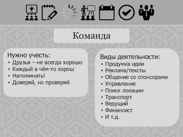 Команда Нужно учесть: Друзья – не всегда хорошо Каждый в чём-то хорош