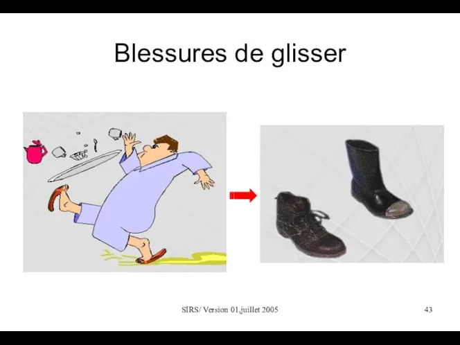 SIRS/ Version 01,juillet 2005 Blessures de glisser