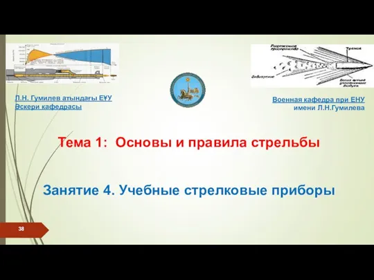 Тема 1: Основы и правила стрельбы Военная кафедра при ЕНУ имени Л.Н.Гумилева