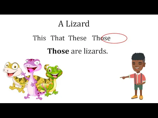 A Lizard This That These Those Those are lizards.