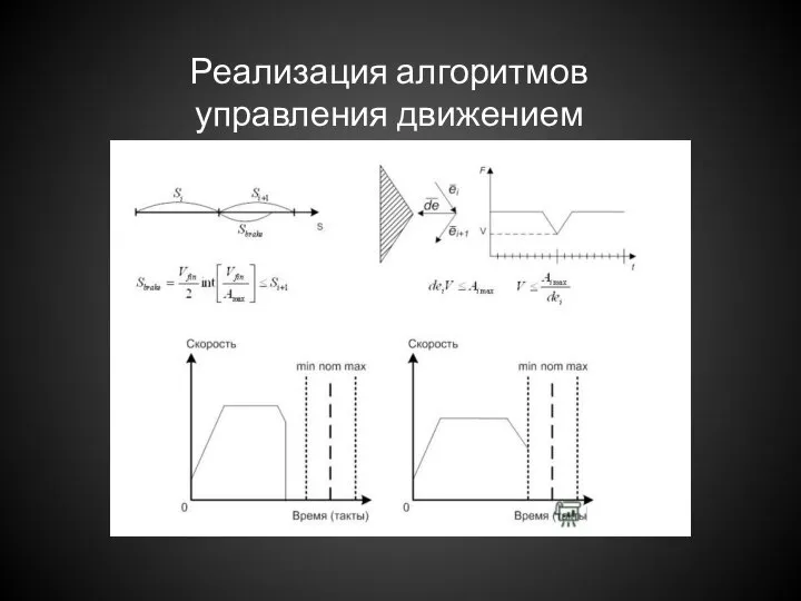 Реализация алгоритмов управления движением