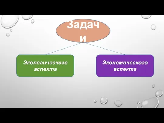 Задачи Экологического аспекта Экономического аспекта