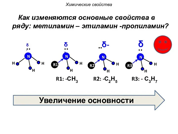 H H H N .. H N R1 H .. Как изменяются