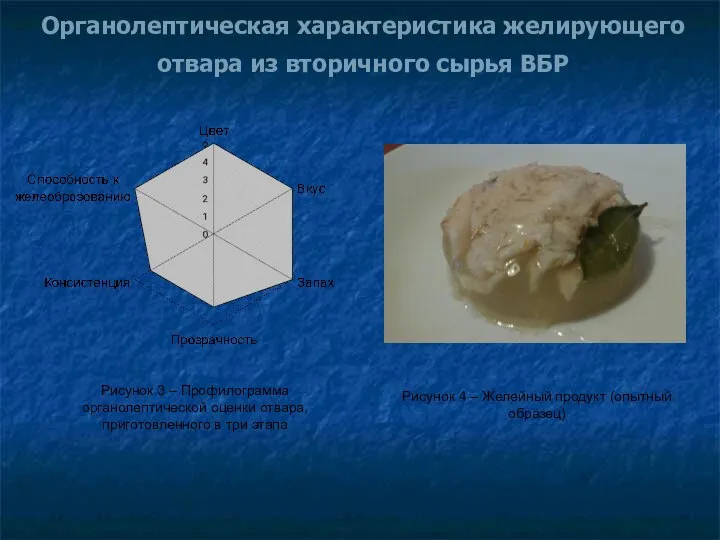 Рисунок 4 – Желейный продукт (опытный образец) Рисунок 3 – Профилограмма органолептической