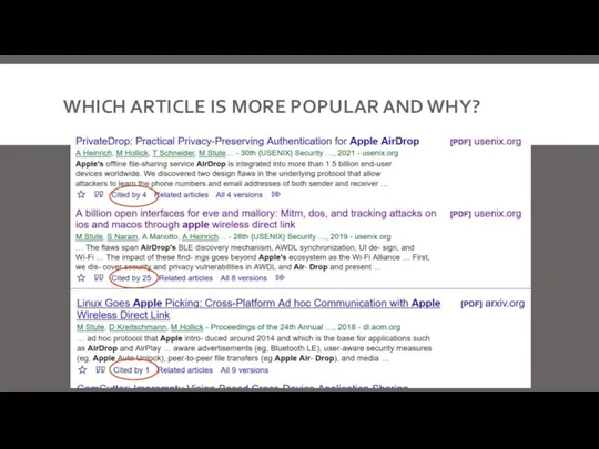 WHICH ARTICLE IS MORE POPULAR AND WHY?