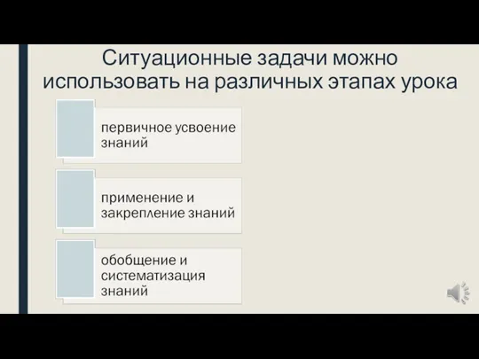 Ситуационные задачи можно использовать на различных этапах урока