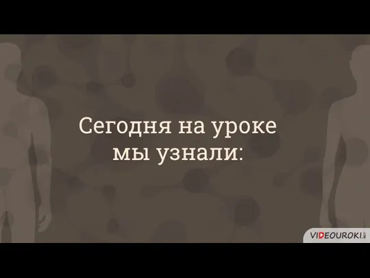 Сегодня на уроке мы узнали: