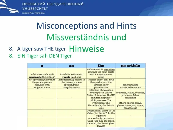 First PhD English Exam Erste PhD Deutschprüfung Misconceptions and Hints Missverständnis und