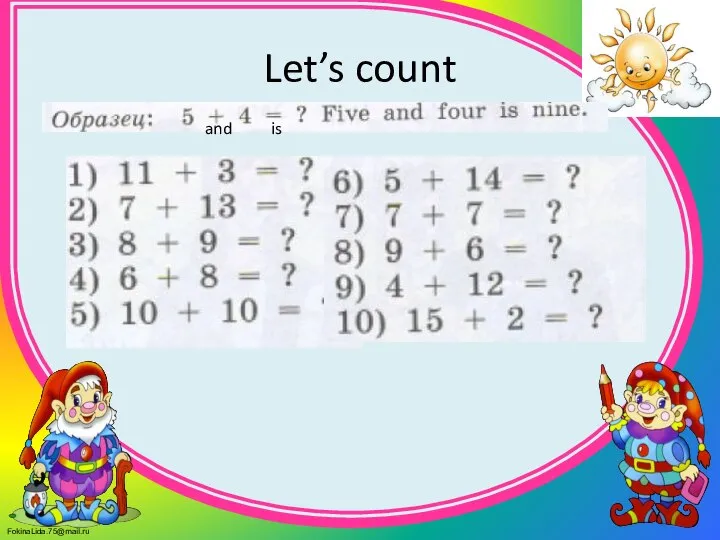 Let’s count and is