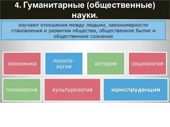 4. Гуманитарные (общественные) науки.