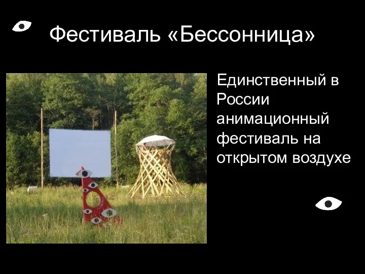 Фестиваль «Бессонница» Единственный в России анимационный фестиваль на открытом воздухе –