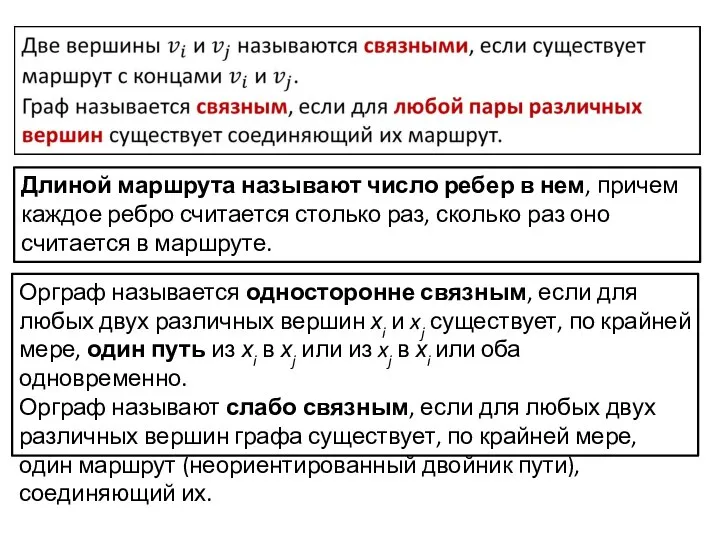 Длиной маршрута называют число ребер в нем, причем каждое ребро считается столько